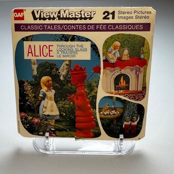 GAF View-Master Other - Vintage View-Master Alice Through the Looking Glass • Classic Tales • 3 Reels